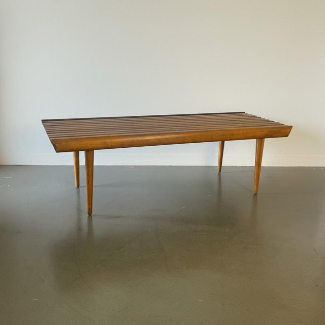 Wood Slatted Teak Coffee Table by George Nelson For Sale - Image 7 of 7