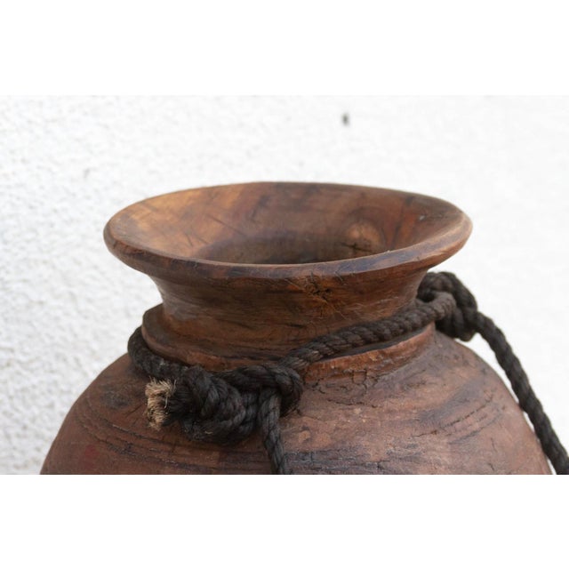 19th Century Antique Rustic Wooden Milk Pot For Sale - Image 5 of 7