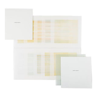 Agnes Martin Limited Edition Lithograph Print Set of 10, Minimalist Abstract Wall Art, 1990s For Sale