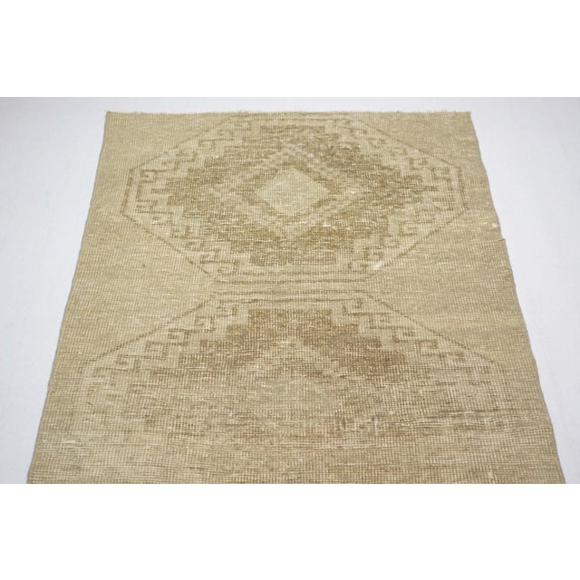 Tan 1960's Vintage Turkish Hand-Knotted Hallway Runner Rug 2'7" X 11'7" For Sale - Image 8 of 12
