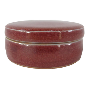 Wally Schwab Pacific Nw Studio Art Pottery Red Stoneware Round Jar With Lid