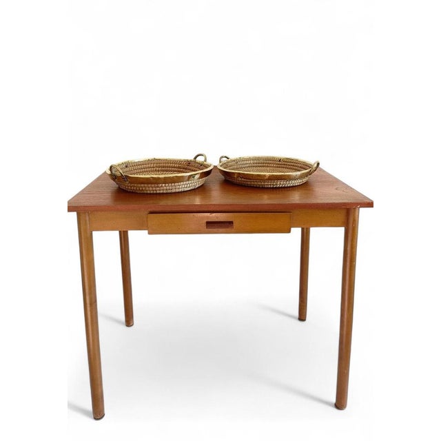 Wood Mid-Century Italian Rattan and Brass Baskets, 1970s, Set of 2 For Sale - Image 7 of 18