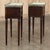 French Pair Antique French Directoire Neoclassical End Tables With Carrara Marble For Sale - Image 3 of 14