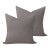 Velvet in Gray Pillows - A Pair For Sale