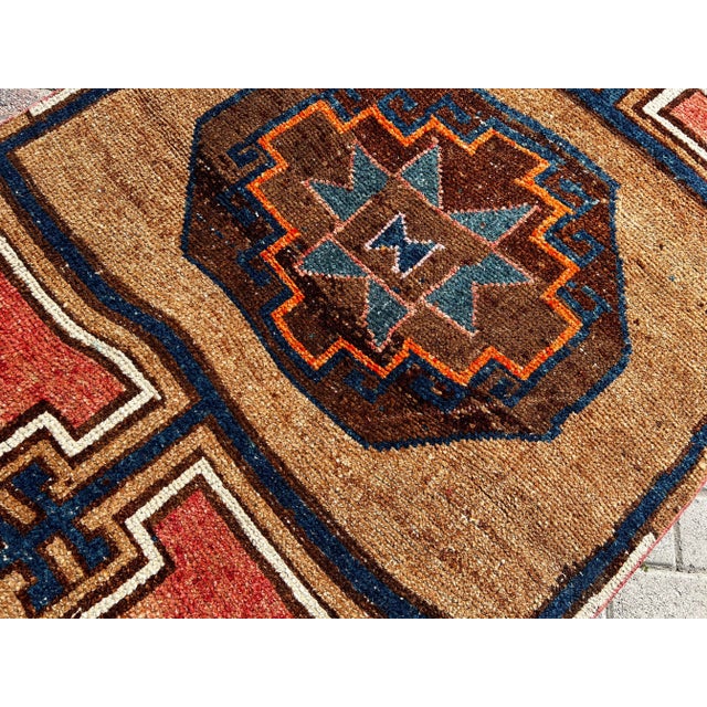 Red 1960s Handmade Turkish Rug - 39" X 84" For Sale - Image 8 of 11