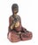 Early 20th Century Burmese Seated Buddha Polychromed Wood Sculpture For Sale - Image 5 of 9