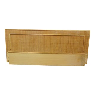 Mid Century Modern Bamboo & Wicker Kingsize Headboard For Sale