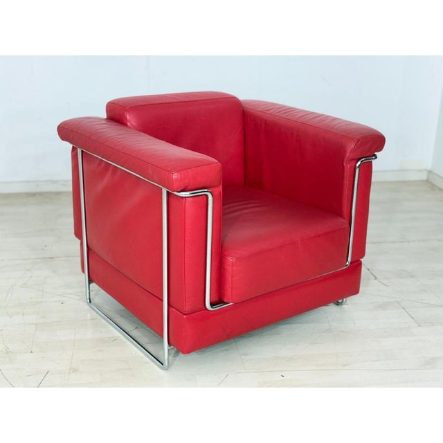 Carat Club Chair in Red Leather from Züco For Sale - Image 13 of 13