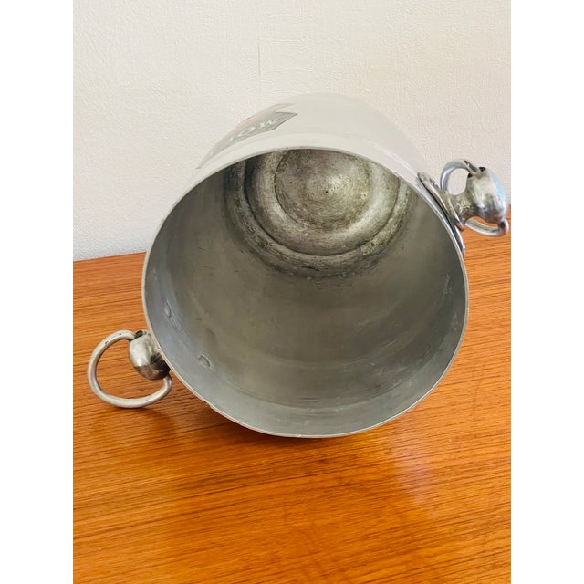 Vintage Silvered Metal Moet & Chandon Champagne Bucket by Argit, 1950s For Sale - Image 13 of 18