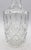 Anglo-Irish cylinder shape decanter & stopper, circa 1900. Handblown & hand diamond cut; tapered, cylinder form. Tiny chip...