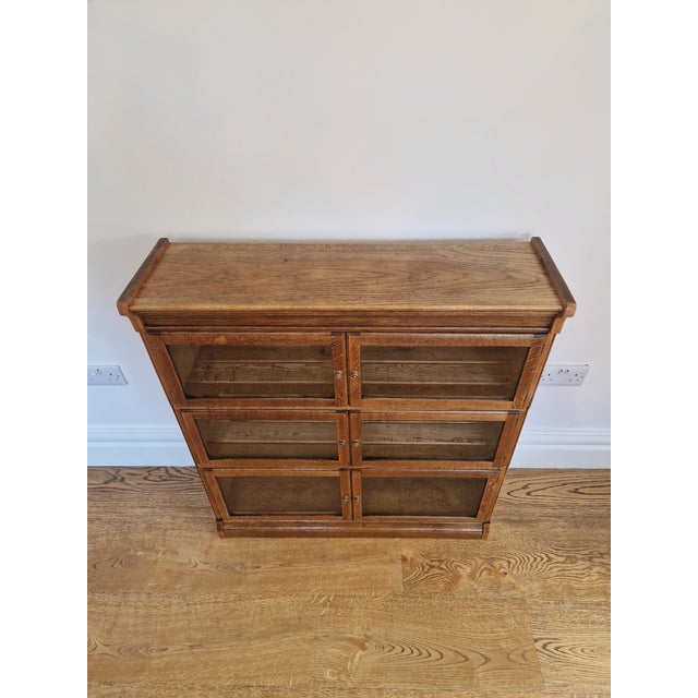 Wood Vintage Minty Limited Oak Barrister Bookcase, 1930s For Sale - Image 7 of 14