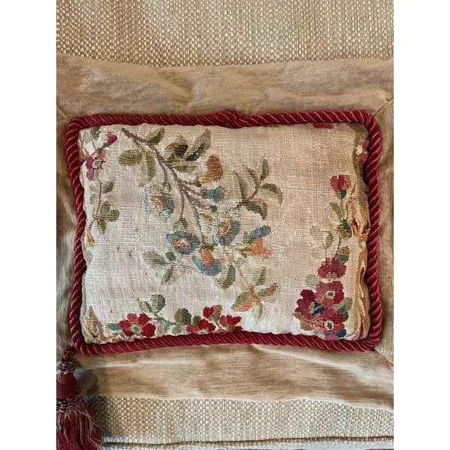 Vintage 1940s French Aubusson Pillows- Set of 2 For Sale - Image 9 of 12