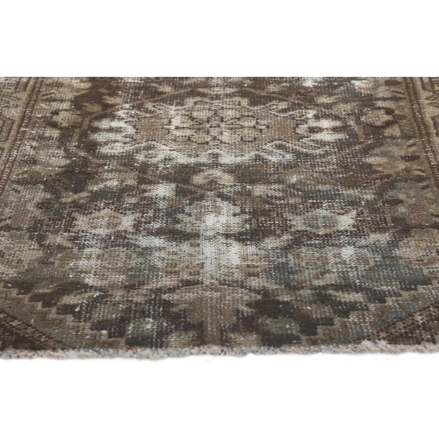Early 20th Century Distressed Antique Worn Persian Rug, 03'01 X 04'01 For Sale - Image 4 of 10