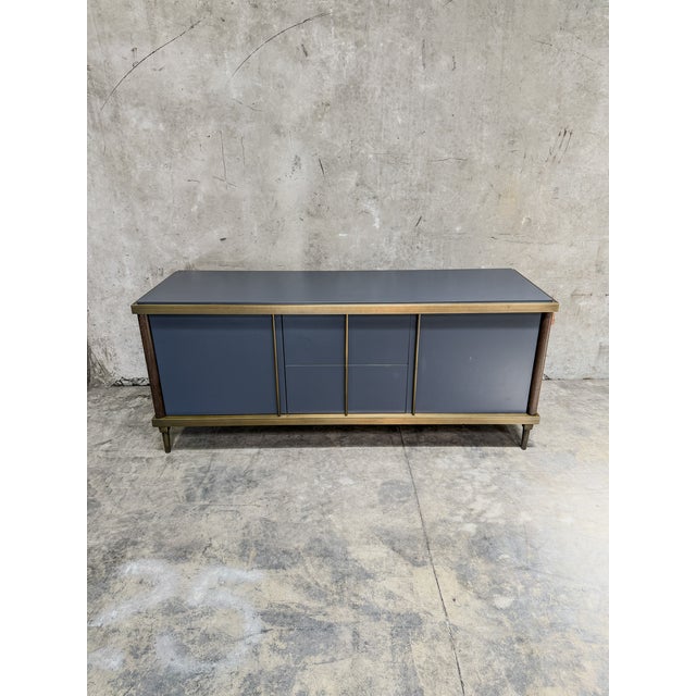 2010s Jiun Ho Montresor Sideboard - Oak, Cinnamon Brass Accents For Sale - Image 5 of 11