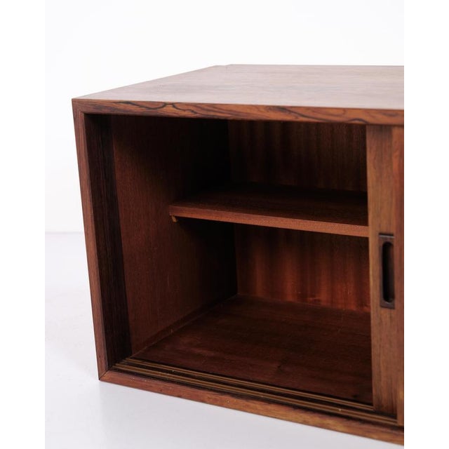 1960s Wall-Mounted Rosewood Cabinet with Sliding Doors, 1960s For Sale - Image 5 of 13