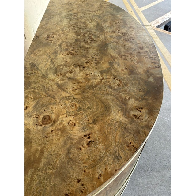 Jonathan Charles Co Fulgurite Burl Demi Lune Chest For Sale - Image 9 of 9