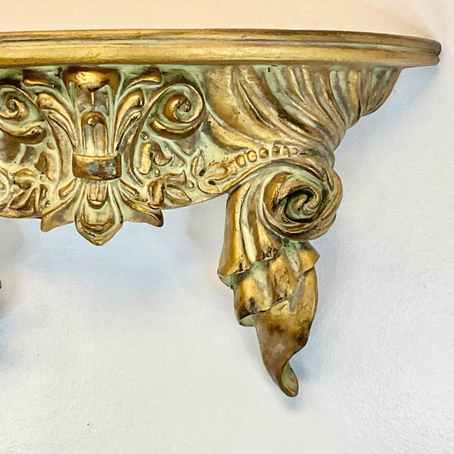 1960s 1960s Hollywood Regency Double Swag Drape Wall Bracket. For Sale - Image 5 of 10