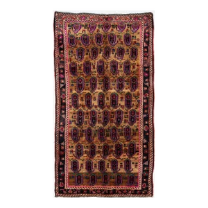 Vintage Bidjar Handmade Wool Rug in Brown