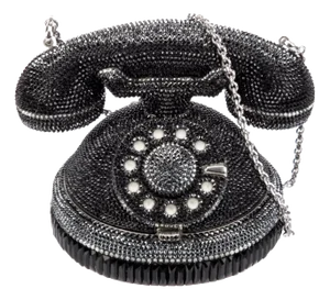 Judith Leiber Dial Ringaling Rotary Phone Crystal Minaudière Clutch Evening Shoulder Bag Novelty Collector’s Edition