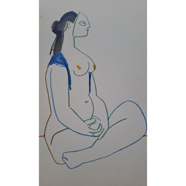 Pablo Picasso (1881-1973) The Masked Woman and the King, 1954 Color lithograph on thick paper Dated in the plate but...