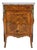 19th-Century French Floral Marquetry Cabinet With Rouge Marble and Bronze Mounts For Sale