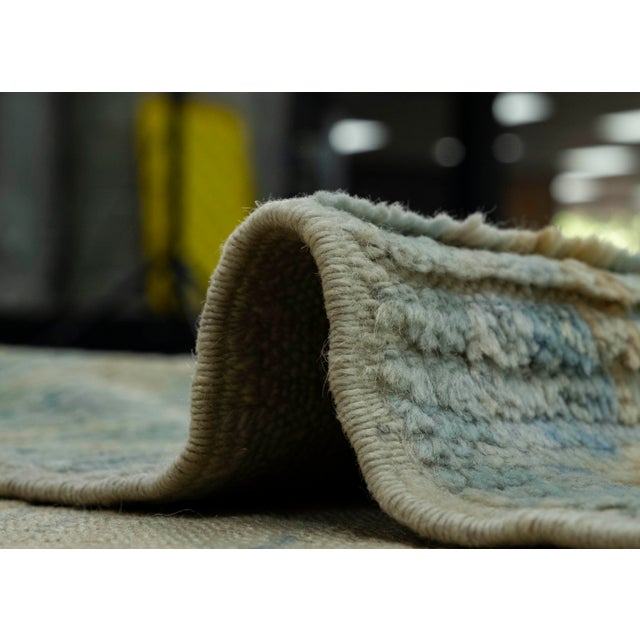 Blue Turkish Tulu Handmade Rug 8' x 10'5" #18683 For Sale - Image 8 of 8
