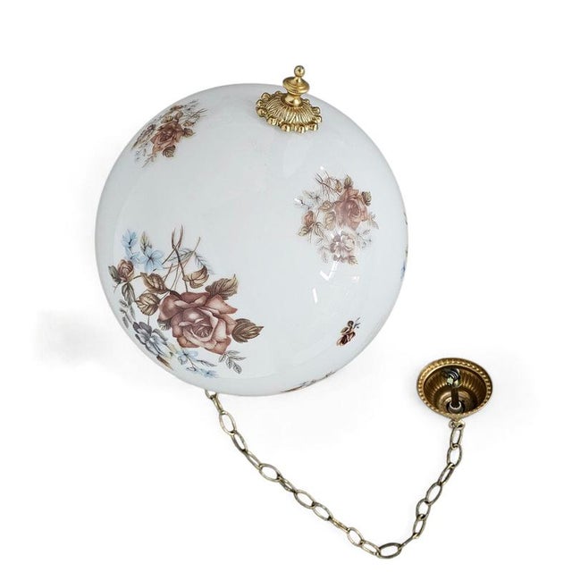 Louis XV Hall Lamps in Glass and Brass, Belgium, 1970s, Set of 2 For Sale - Image 4 of 18