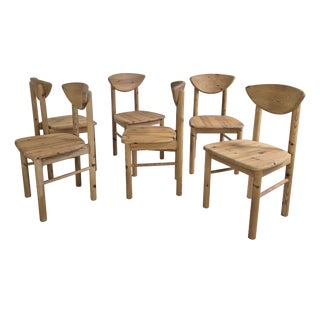Vintage Pine Dining Chairs by Rainer Daumiller for Hirtshals Savverk, 1960s, Set of 6 For Sale