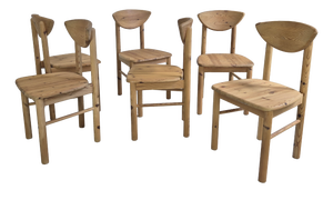 Vintage Pine Dining Chairs by Rainer Daumiller for Hirtshals Savverk, 1960s, Set of 6
