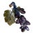 Mid 20th Century Asian Amethyst Carved Grape Bunch Cluster Jade Leaves For Sale