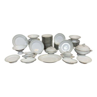 Limoges Porcelain Dinner Service by J.B. Tricard et Cie, Set of 95 For Sale