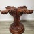 Round Pedistal Italian Carved Walnut Dining or Center Table, 1950s For Sale - Image 4 of 7