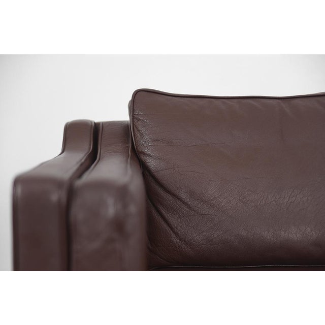 Wood Set of Vintage Scandinavian Leather Sofas, 1970s For Sale - Image 7 of 18