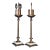 Beautiful pair of burnished copper table lamps. Stately yet simple design a combination of rich copper hues makes for a...