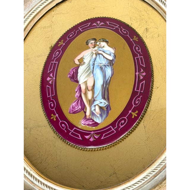Pair Old Paris Porcelain Allegorical Plaques Depicting Joys and Sorrows of Love For Sale - Image 13 of 14