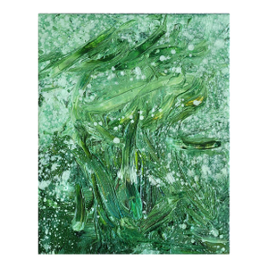 Contemporary Abstract Oil on Canvas "Fruit of Wrath 1" by Reiner Heidorn