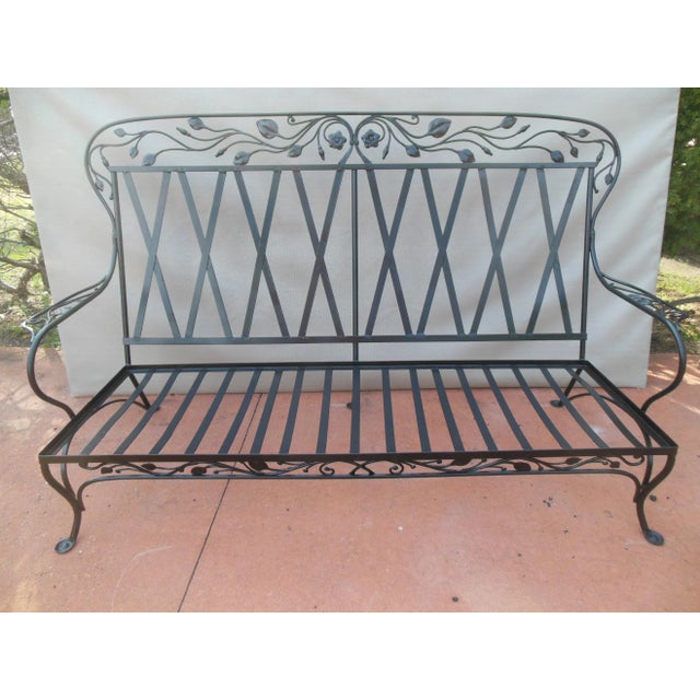 Salterini Rose Leaf Pattern Patio Settee & 2 Chairs For Sale - Image 11 of 12