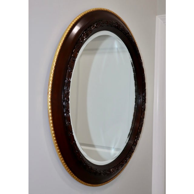 Traditional William Switzer Edwardian Style Round Wall Mirror For Sale - Image 3 of 14