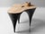Contemporary Curved Oak & Black Concrete Coffee Table by Donatas Žukauskas For Sale - Image 4 of 13