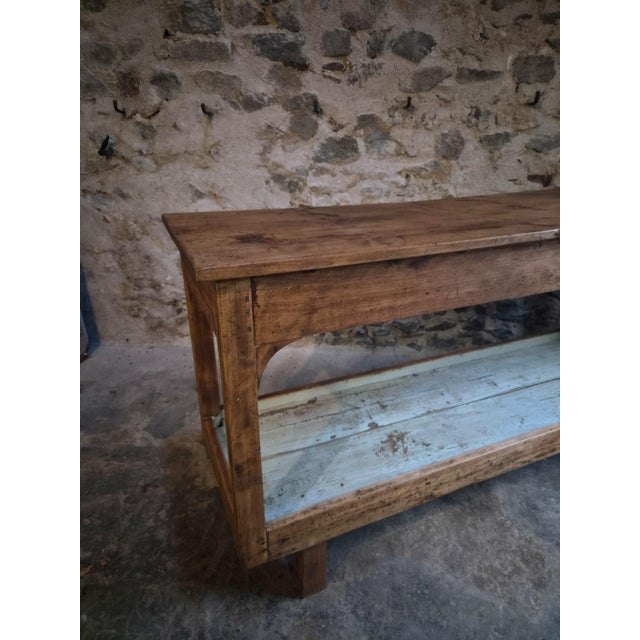 Rustic Antique French Draper's Table, 1920s For Sale - Image 3 of 18
