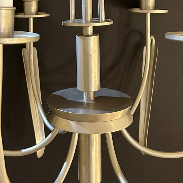 1930s Art Deco Period Eight Arm Chandelier Germany circa 1930 For Sale - Image 5 of 5