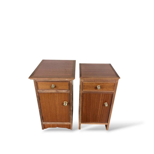 Vintage Bedside Cabinets in Wood, Set of 2 For Sale - Image 6 of 11