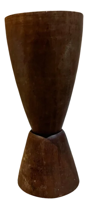 1970s Mexican Palo Fierro Solid Wood Chalice Vase
