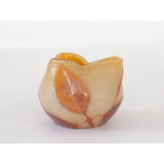 Small Art Nouveau Glass Vase with Strawberries from Legras, 1900s For Sale - Image 4 of 9