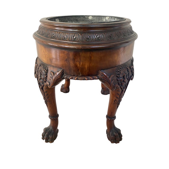 Antique French Renaissance Solid Walnut Jardiniere For Sale - Image 11 of 12