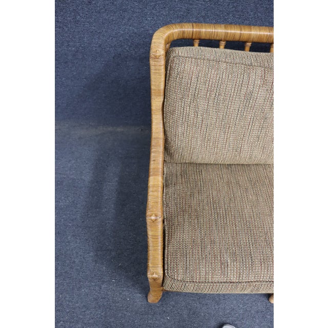 Braxton Culler Split Reed Bamboo Rattan Loveseat Settee For Sale - Image 10 of 13