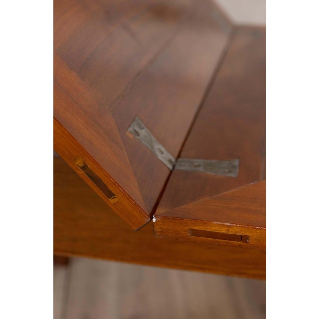 Italian Early 19th Century Walnut Folding Table with Tapered Legs For Sale - Image 4 of 15