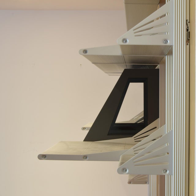 1980s Kaos Modular Wall Shelving System in Aluminum by Antonia Astori for Driade, 1990s For Sale - Image 5 of 12