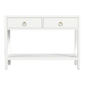 Lark 44" Wood Console Table, White