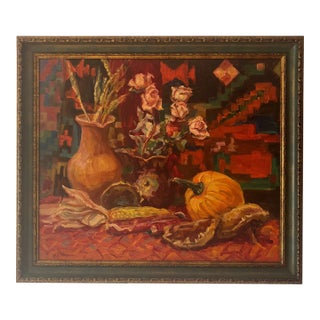 2000s Still Life Oil Painting on Canvas Framed by Liviu Hancu For Sale